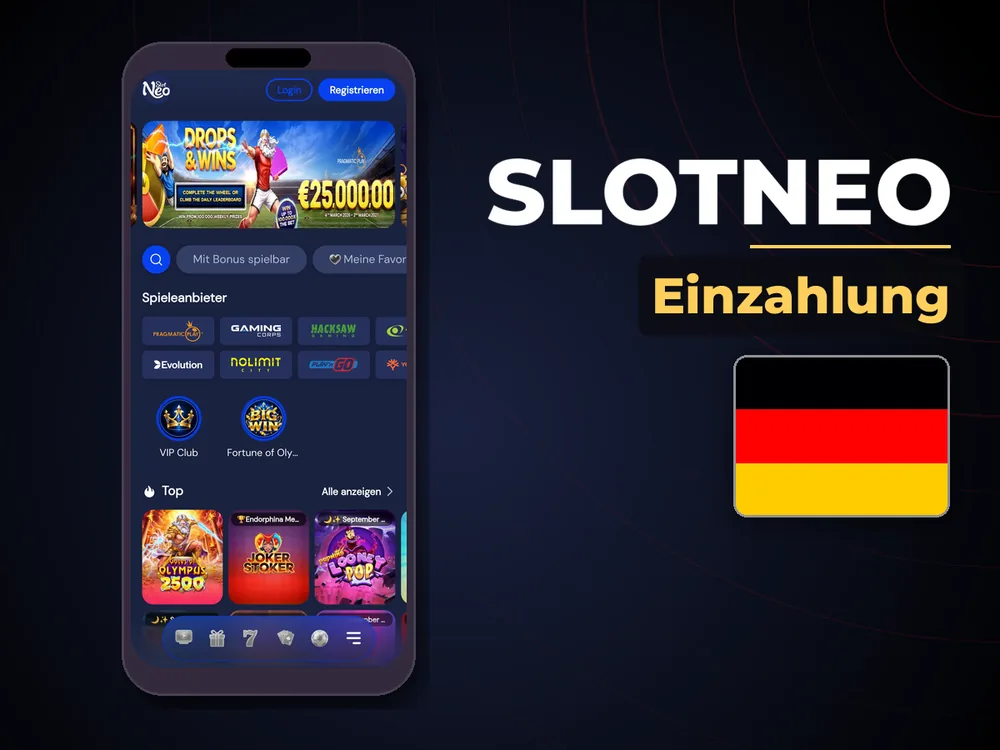 SlotNEO - Einzahlung