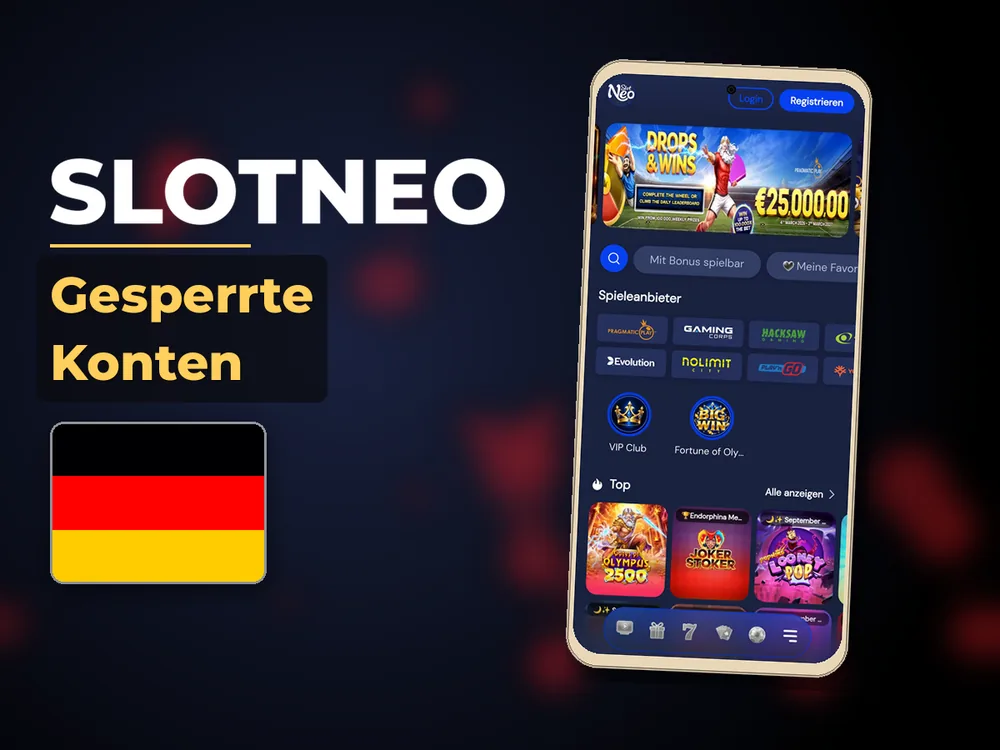 SlotNEO - Gesperrte Konten